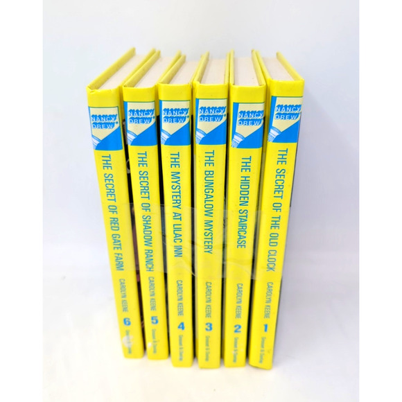 Lot 1-6 Nancy Drew Mystery Hardcover Books by Carolyn Keene Flashlight - Picture 1 of 4
